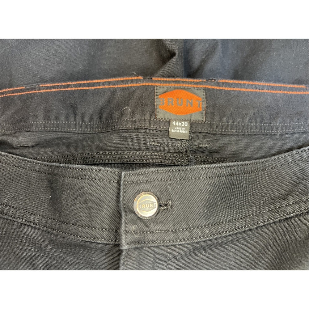 BRUNT Martin Work Pant 44x30 Black Stretch DWR Durable Workwear Reinforced Cuff - Picture 3 of 16